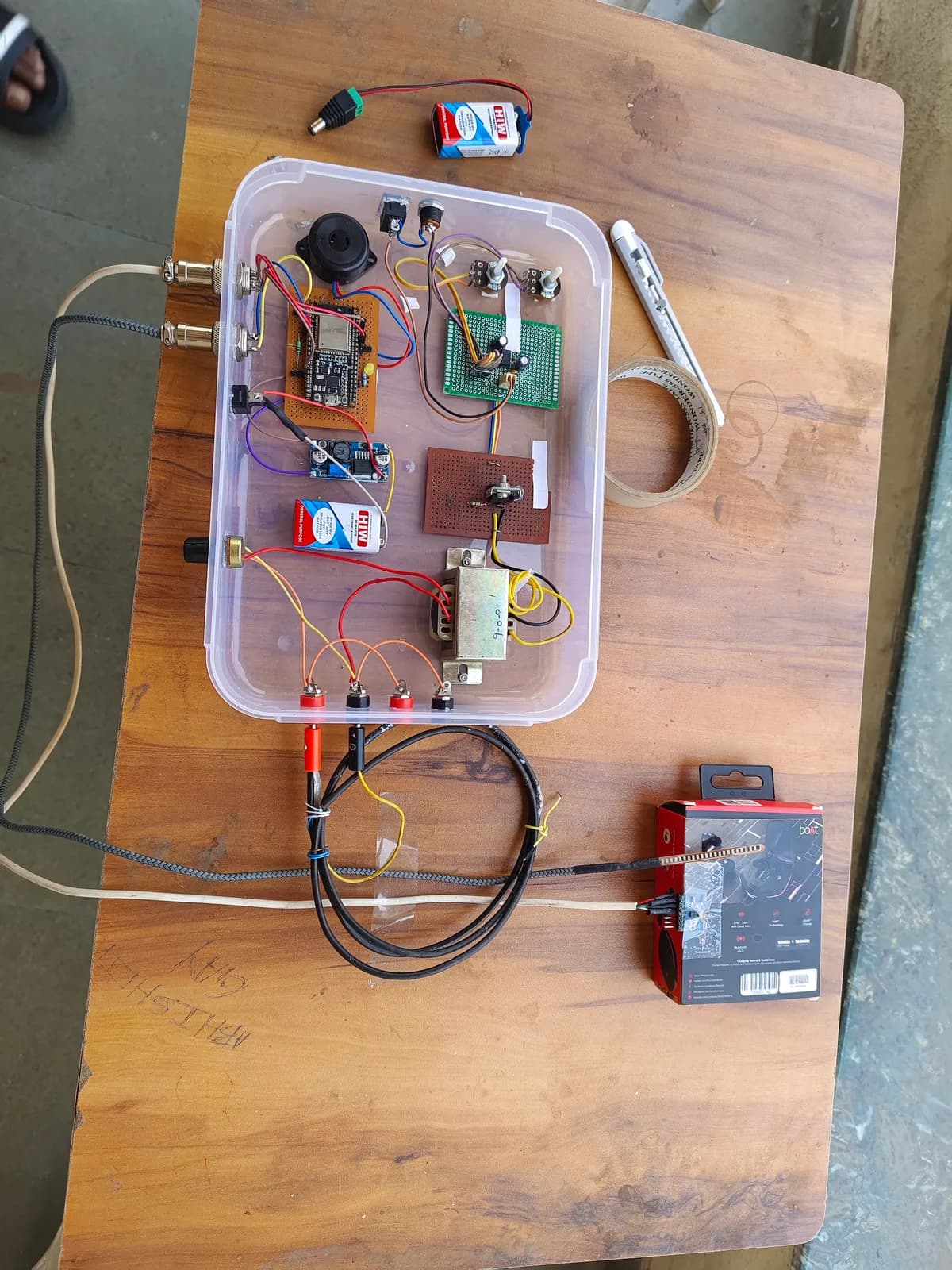 Custom circuit board with biosensors, display, and Bluetooth transmission module
